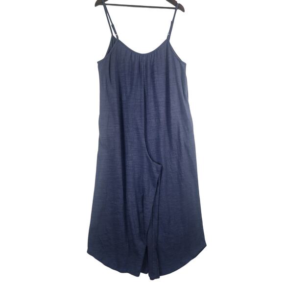 ZSUPPLY Textured Flared Jumpsuit Women’s SZ LG Blue Boho Oversized Breathable - Picture 2 of 16